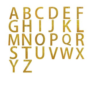 Custom Banner Gold Glitter Alphabet Letter Number Date