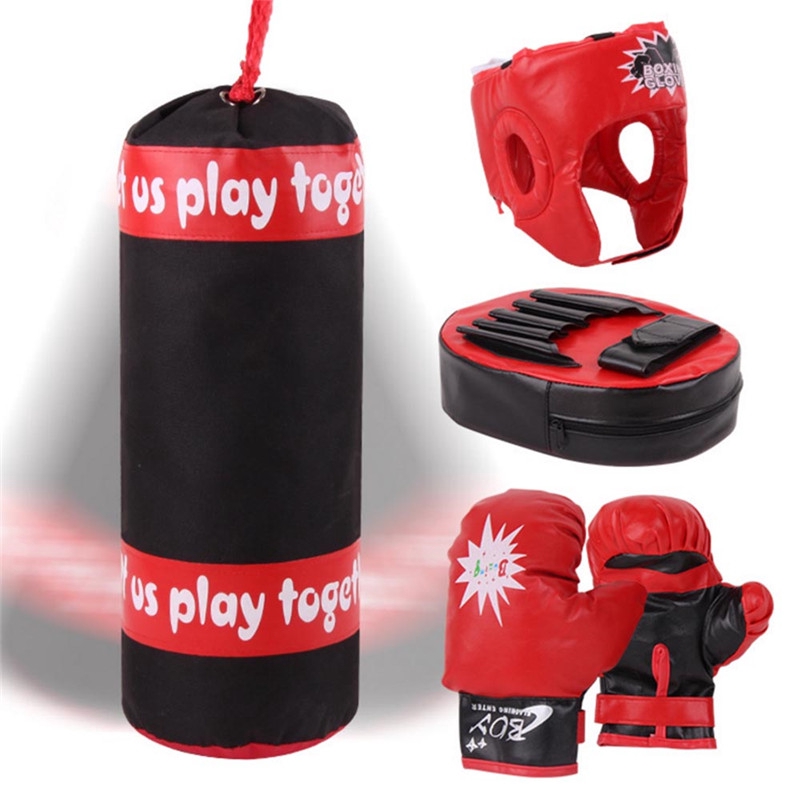 children's punching bag and gloves