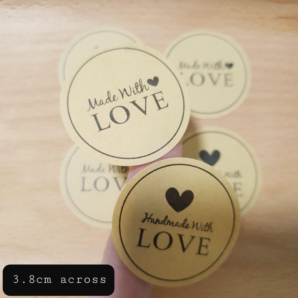 Sg Ready Stocks Gift Sticker Handmade With Love Made With Love Shopee Singapore