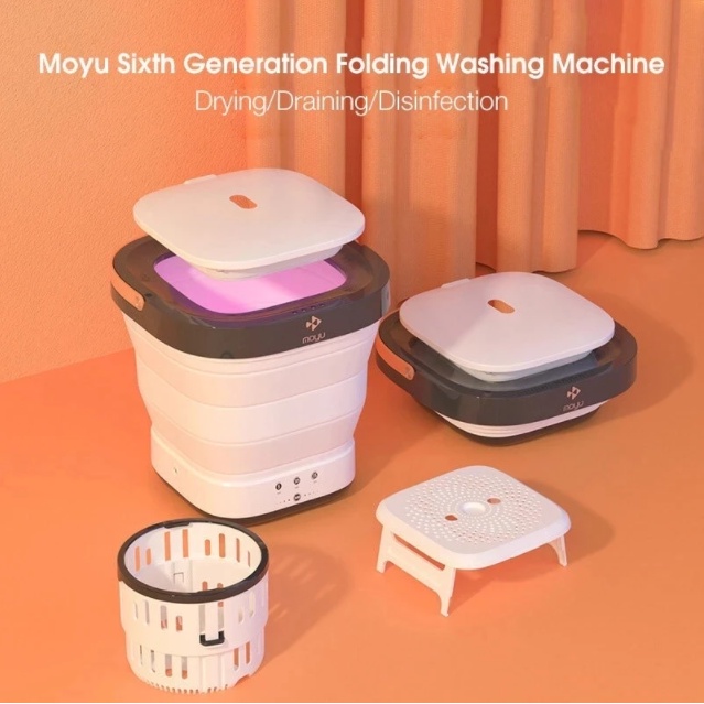 Moyu 2 In 1 Portable Folding Washing Machine ,Dryer Drying 3 Modes