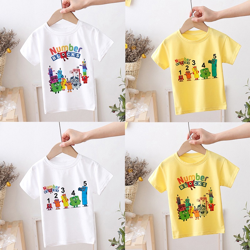 Numberblocks Kids Boys Girls T Shirt Kids Clothes Number Blocks Children Cartoon T Shirts Summer Casual Tops Shopee Singapore