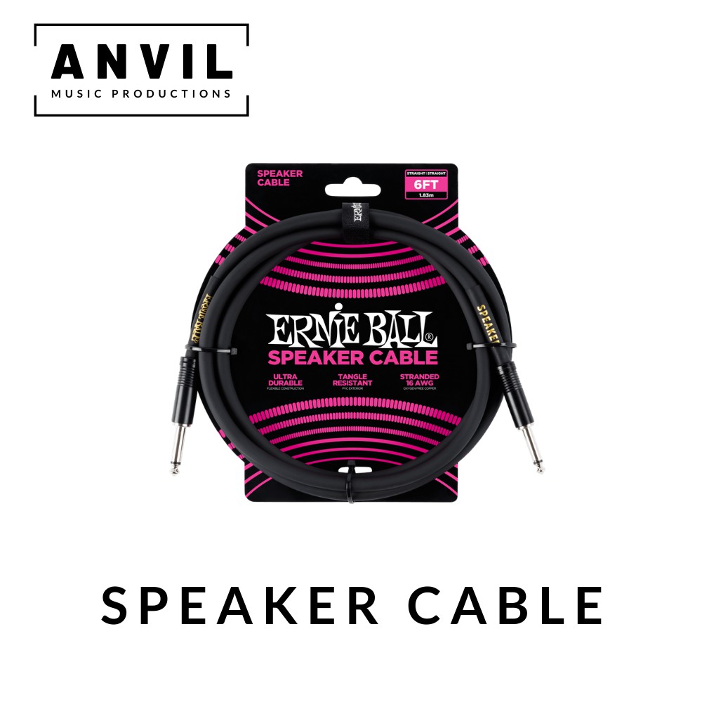 Ernie Ball Straight/Straight Speaker Cable Shopee Singapore