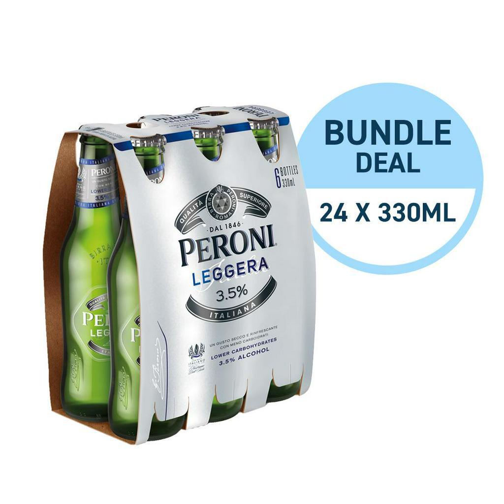[Bundle for 4 packs] Peroni Leggera, Low Carb Beer, 330ml [Bundle of 6