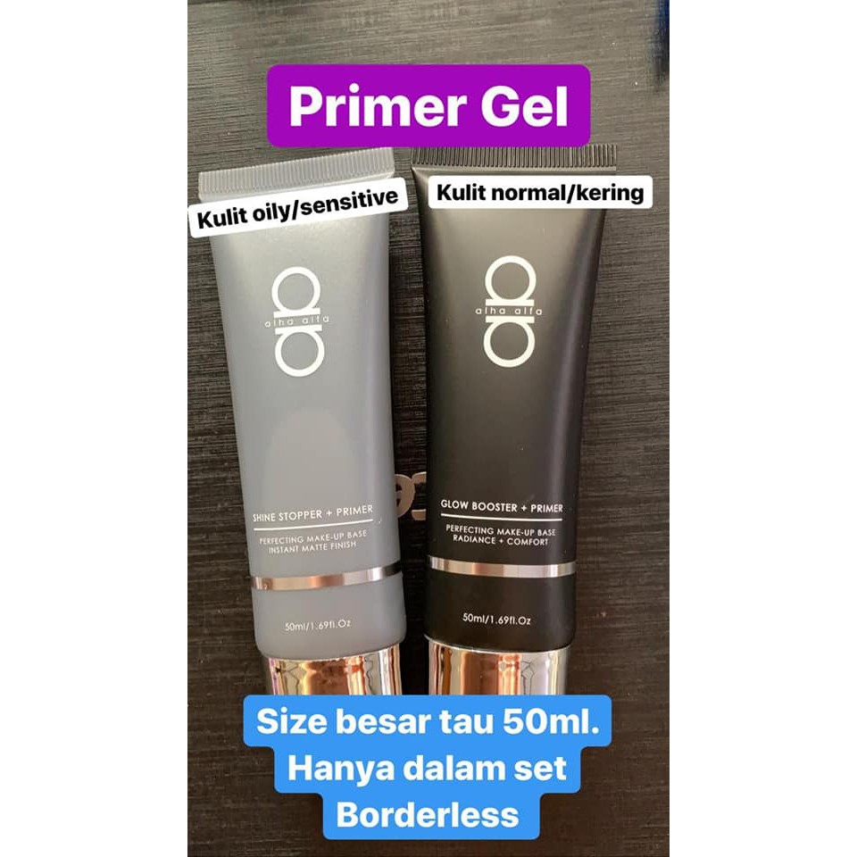 Alha Alfa Gel Primer Shine Stopper Or Glow Booster Shopee Singapore