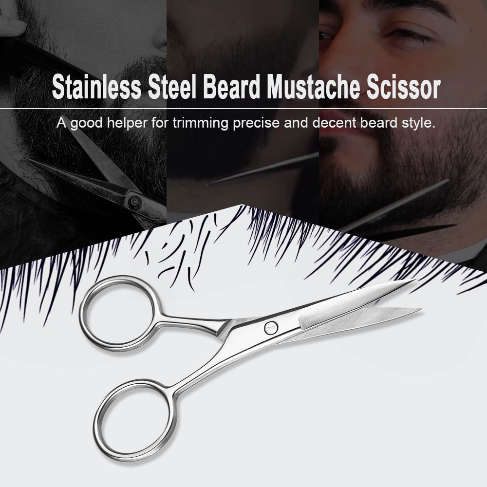 SQC Beard Mustache Scissor Stainless Steel Eyebrow Nose Hair Shaver Trimmer  Shear Mini Beauty Scissor | Shopee Singapore