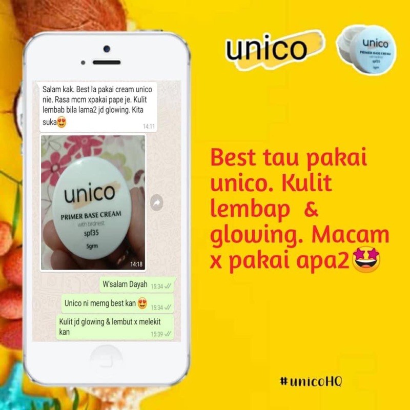 cara pakai unico cream