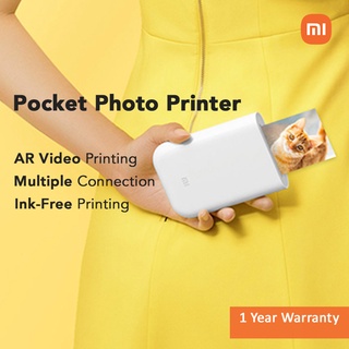 Xiaomi Pocket Photo Printer AR 400dpi With DIY Share 500mAh Mini Picture Bluetooth Enabled [Includes 5 Film Sheets]