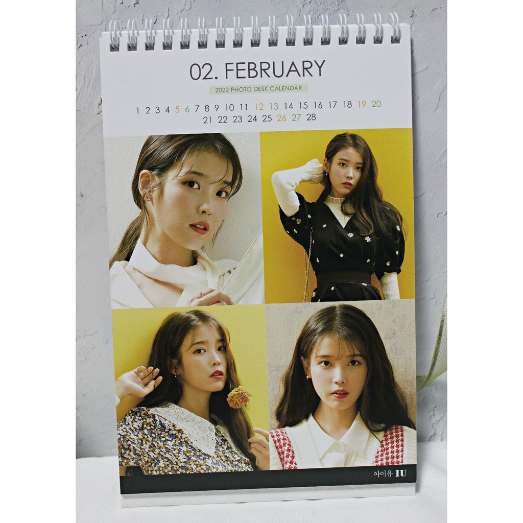 Spring 2022 Iu Calendar Kpop Iu Goods 202~2023 Double-Sided Desk Calendar | Shopee Singapore