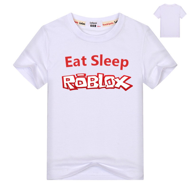 Boys Funny Tee Kids Eat Sleep Roblox T Shirt Youth Summer Short Sleeve Tops Gift Tee Shirt 3 14years Shopee Singapore - eat sleep roblox roblox