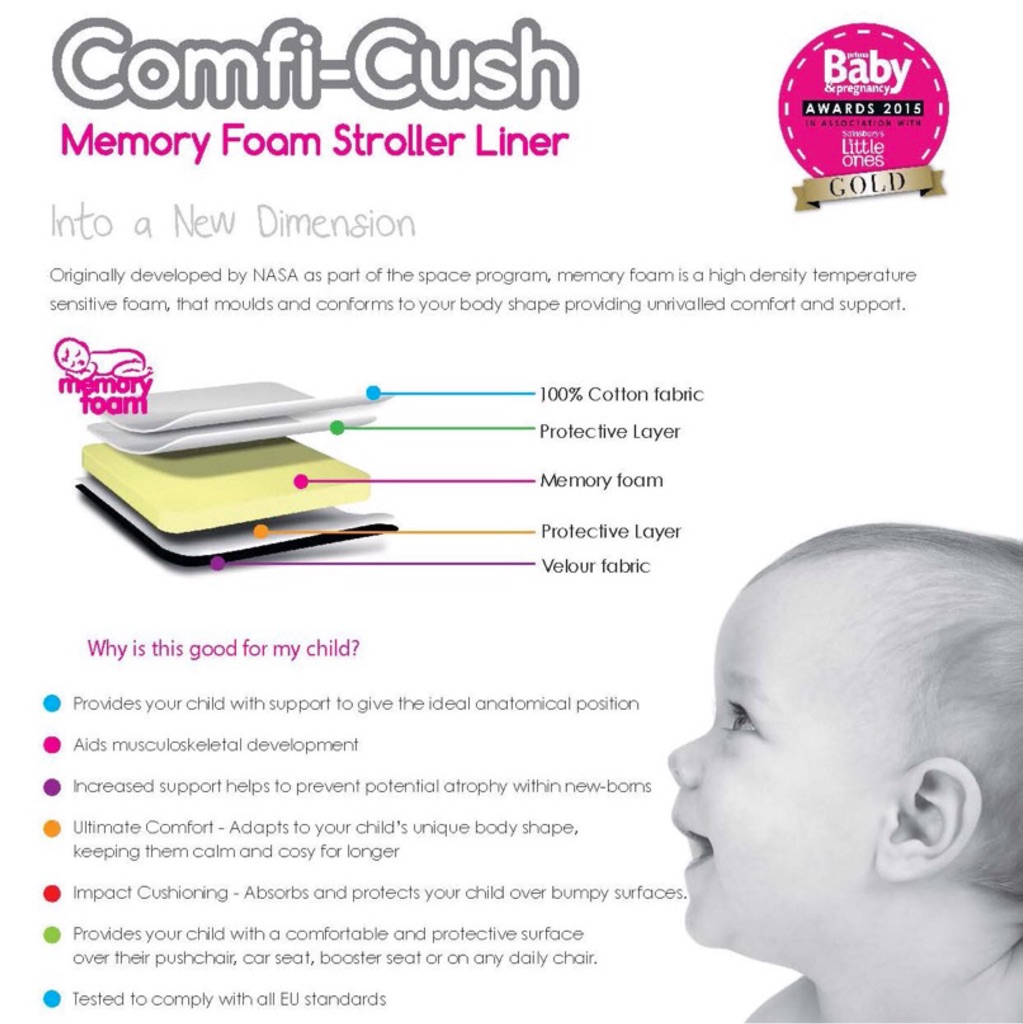 comfi cush stroller liner