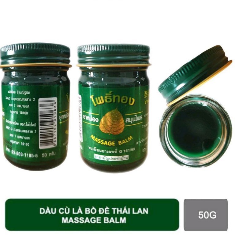 Balm Is Imported Thailand Bodhi Leaf Massage 50gr | Shopee Singapore