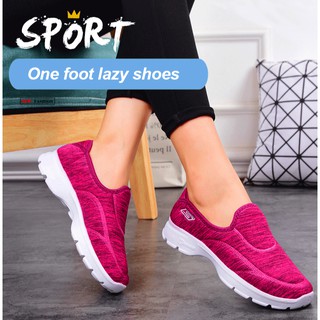 Image of Casual Elastic Soft Shoes Soft Bottom And Walking Elderly Sports Shoes Women Shallow Mouth Single Shoes Jogging Shoes
