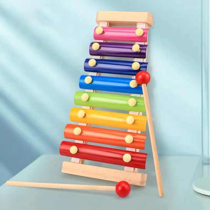 Hand Knock On Piano Boy Wooden Eight-tone Knock On Piano Baby Percussion Xylophone wooden Early Educ