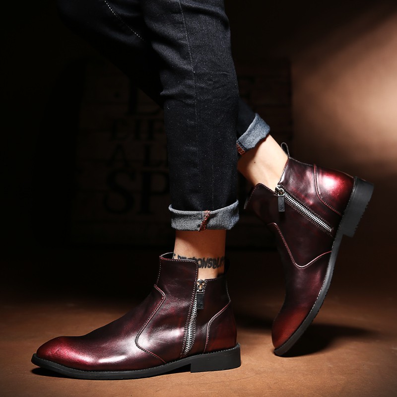 Men Winter Genuine Leather Shoes Casual, How To Get Red Wine Out Of Brown Leather Shoes
