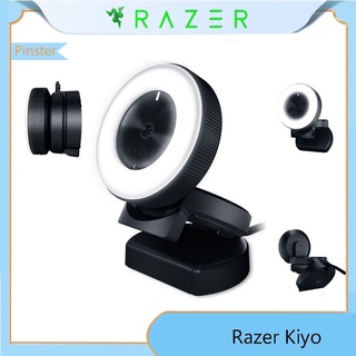 Razer Kiyo 1080P Desktop Streaming Camera Webcam with Multi-step Ring Light Lamp for Tik Tok Live Streaming Black
