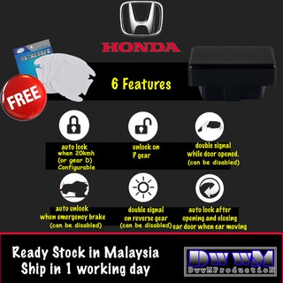 [Shop Malaysia] honda hrv city civic brv jazz crv accord auto lock obd configurable (ready stock)