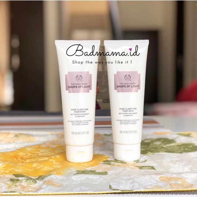 drops of light cleansing foam