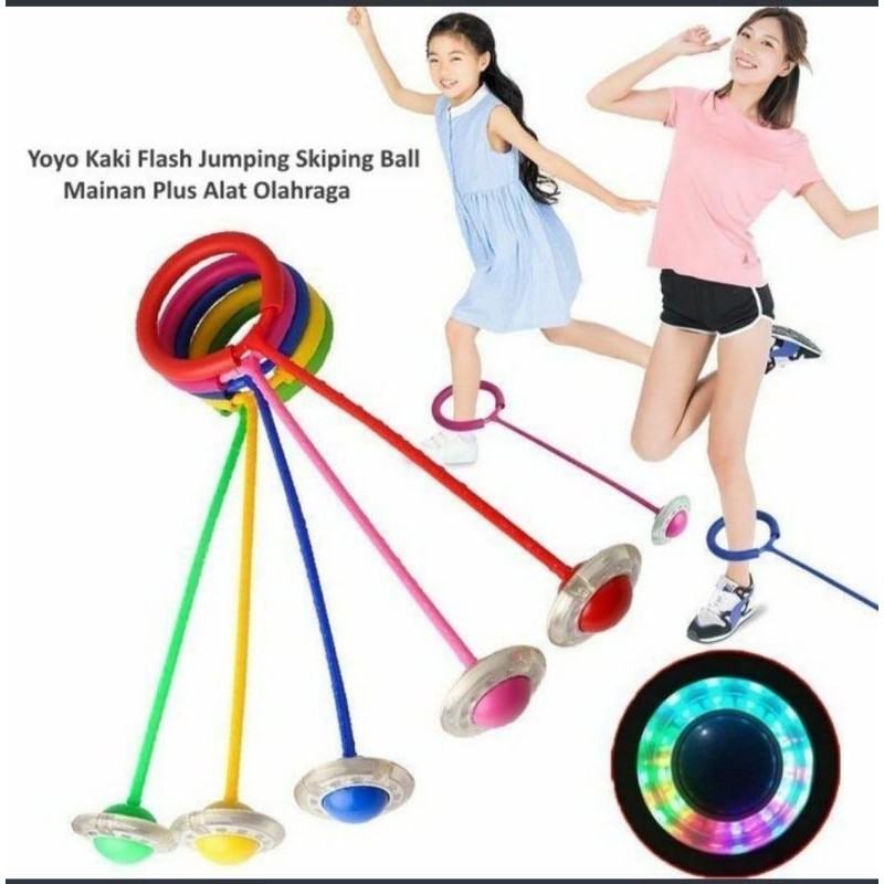 Toys Of Foot Lights On HULA HOOP Foot JUMPBALL yoyo Feet flash jump led