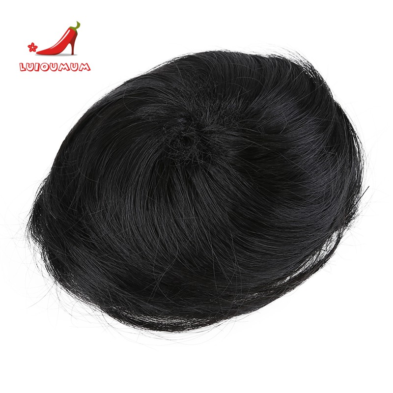 Hot Hair Extension Women Clip In On Hair Bun Hairpiece Scrunchie