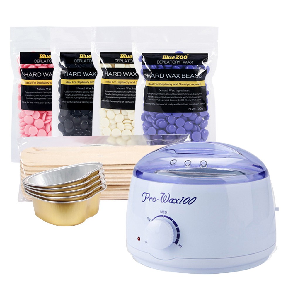 Hair Removal Waxing Kit Electric Hot Wax Warmer With 4 Different