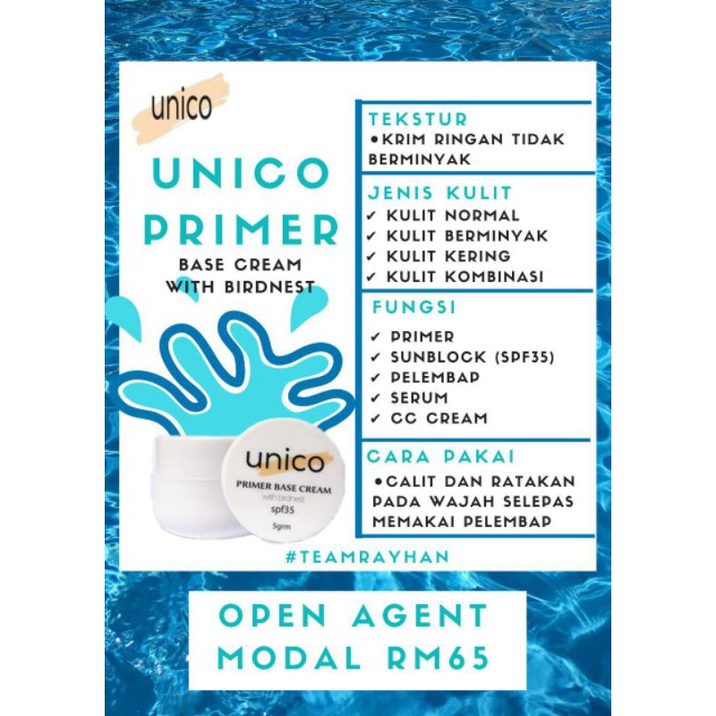 cara pakai unico cream
