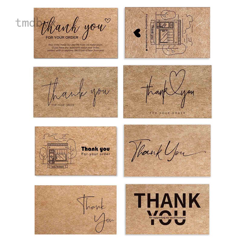 Tmdbyx 30pcs Thank You for Your Order Cards kraft paper Thanks Greeting Card Appreciation