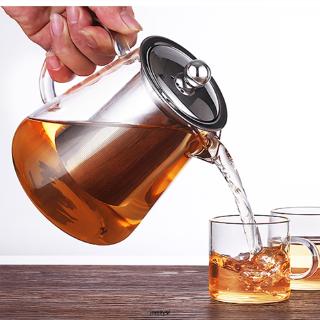 950ML Heat Resistant Glass Kettle Teapot with Stainless Steel Filter Home Office Tea Set Glass Maker #4