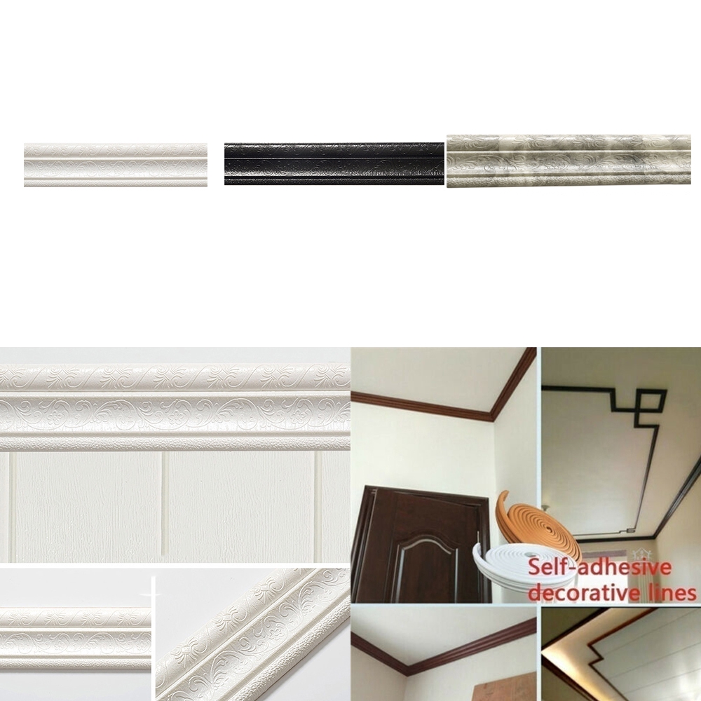 Waterproof 3D Wallpaper Border Self Adhesive Removable PVC Foam Wall  Sticker Edge Border Sticker | Shopee Singapore