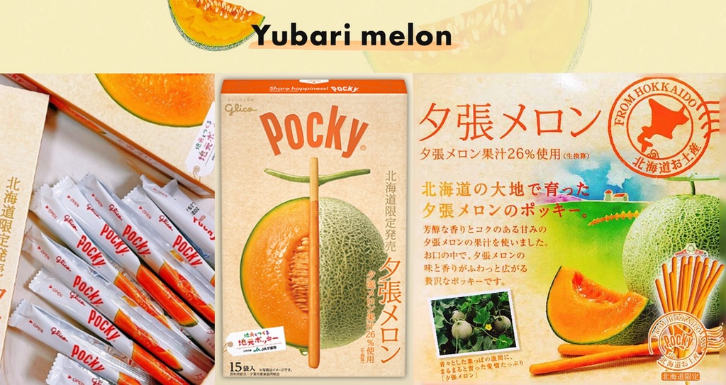 Pocky Giant Limited Edition / Yubari Melon, Kyoho Grape, Amao