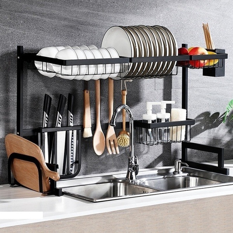 2 Tier Dish Drying Rack-- Over the Sink Dish Drying Rack ...