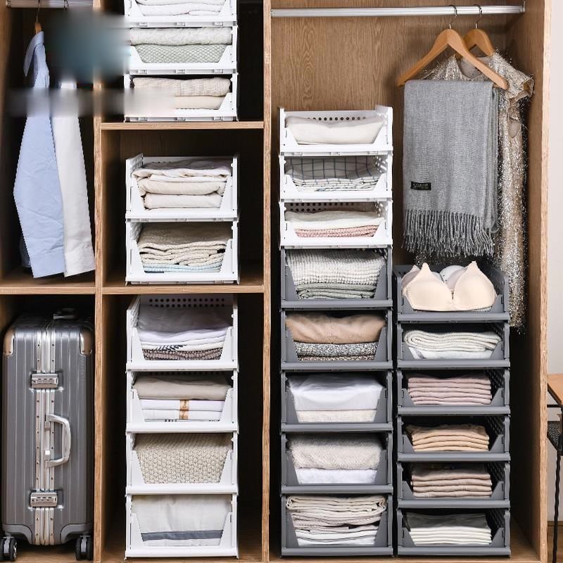 Closet Storage Shelf Layered Partitions Organizers of Cabinets and ...