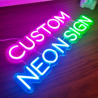 Custom Wedding LED Neon Signs Personalized Gifts Wall Decor Light Up Signs Personalized Neon Lights Text / iCon / Logo for Business Birthday Party (Custom Neon Sign)