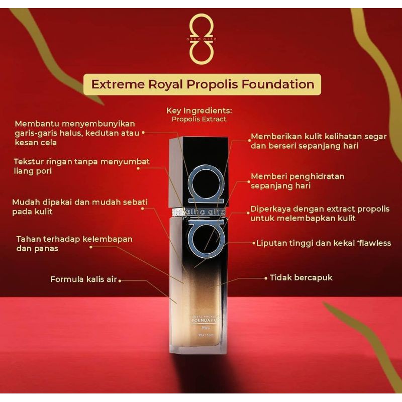 Alha Alfa Extreme Coverage Royal Propolis Foundation Alha Alfa Hq Freegift Shopee Singapore