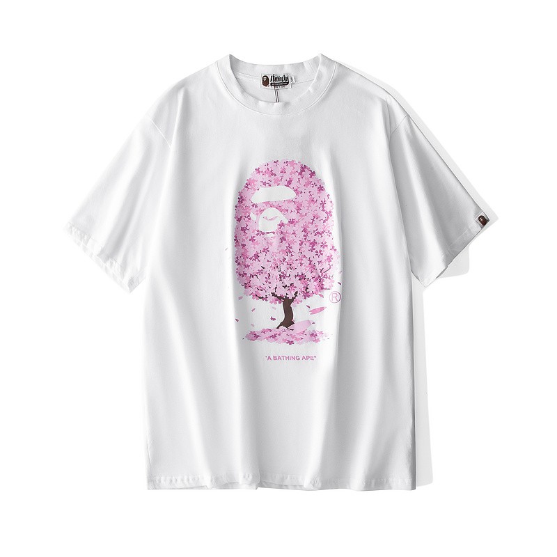 pink bathing ape t shirt