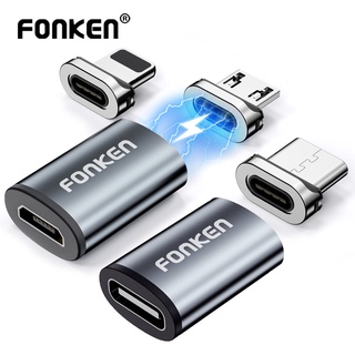 Fonken Magnetic Cable Plug Tip Usb Cable Connector Type C Magnetic Charge Adapter Micro Usb Magnet Cable Converter 2.4A Charger Tip