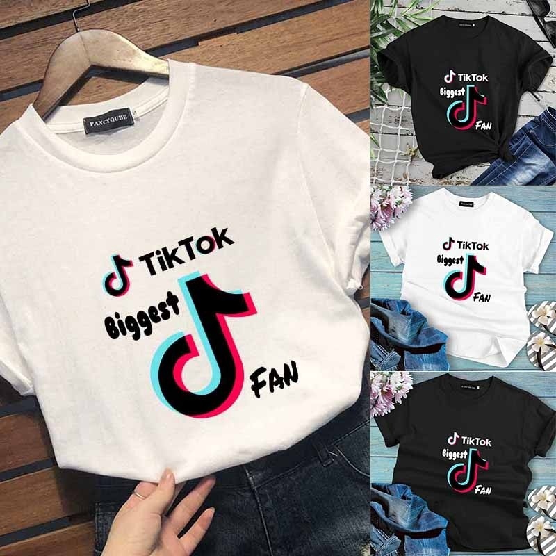 Mens TIK Tok Tiktok Logo T Shirt Clothes Casual Long Sleeve Crew Neck