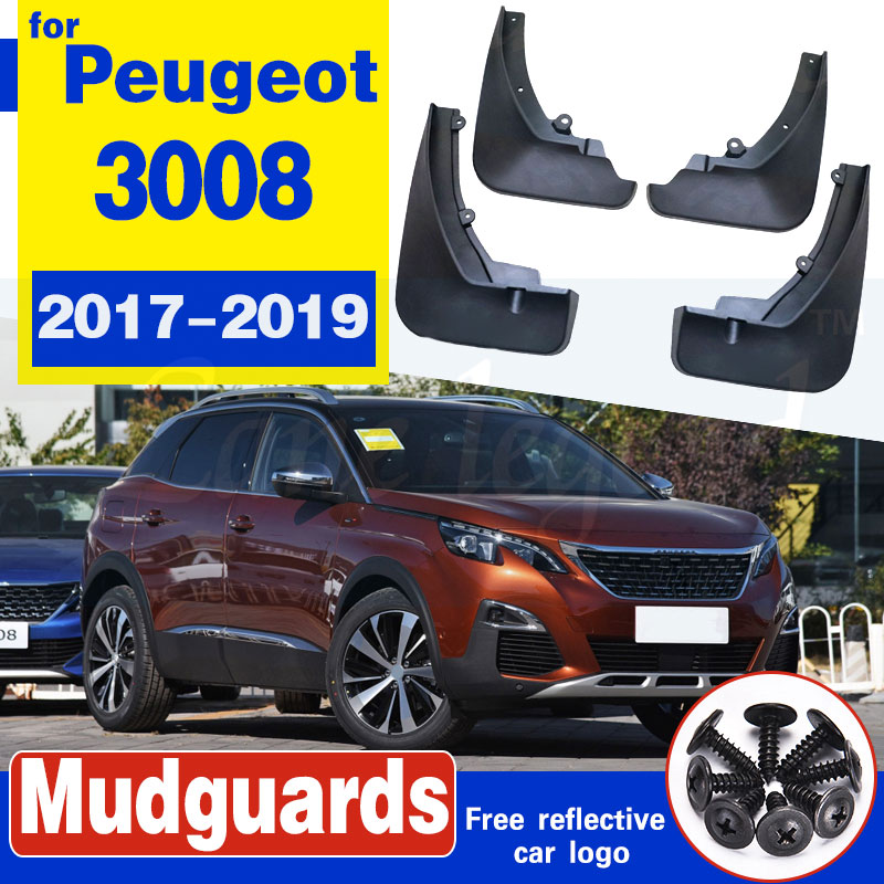 (borongwell) Set Molded Car Mud Flaps For Peugeot 3008 2 ...