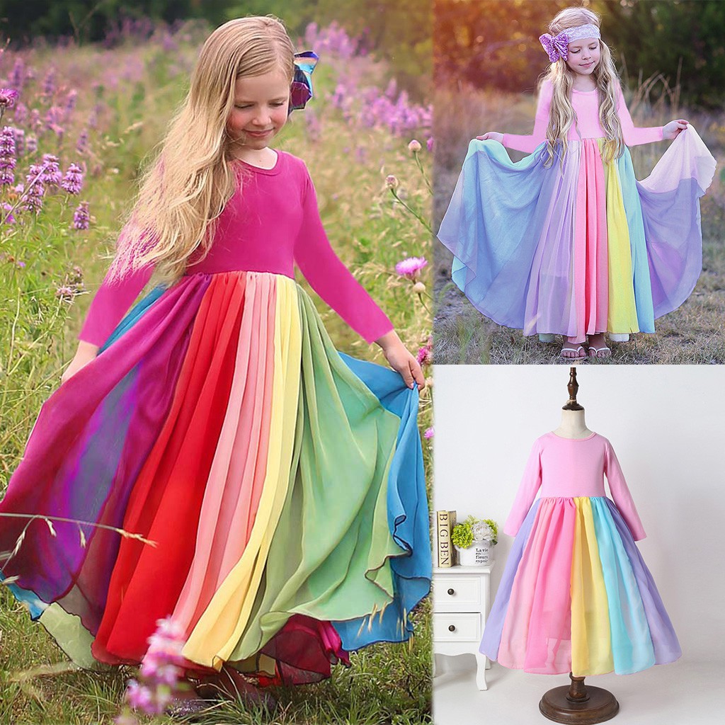 rainbow colour frock