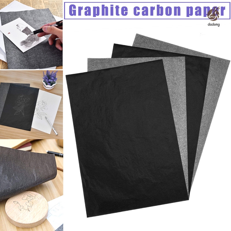 100 Pcs Carbon Paper Transfer Copy Sheets Graphite Tracing A4 for Wood