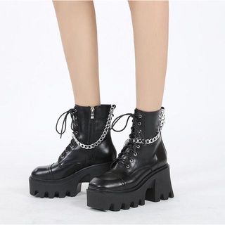 high platform shoes black