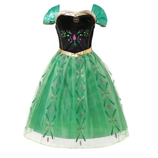 Elsa Frozen Anna Stage Princess Dress Halloween Birthday Cosplay Dress For Girl Snow Queen Princess Costume #1