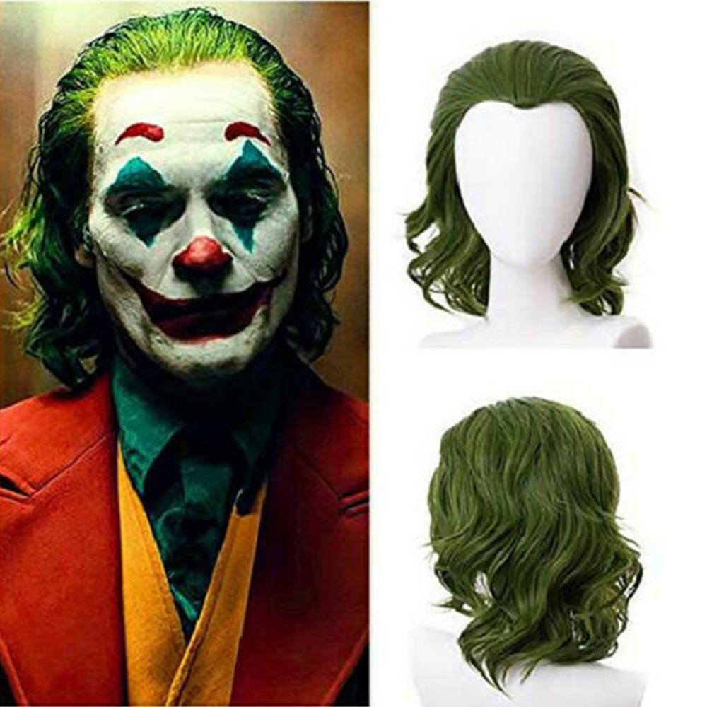 New Joker Arthur Fleck Joaquin Phoenix Cosplay Wig Curly Hair 35cm 