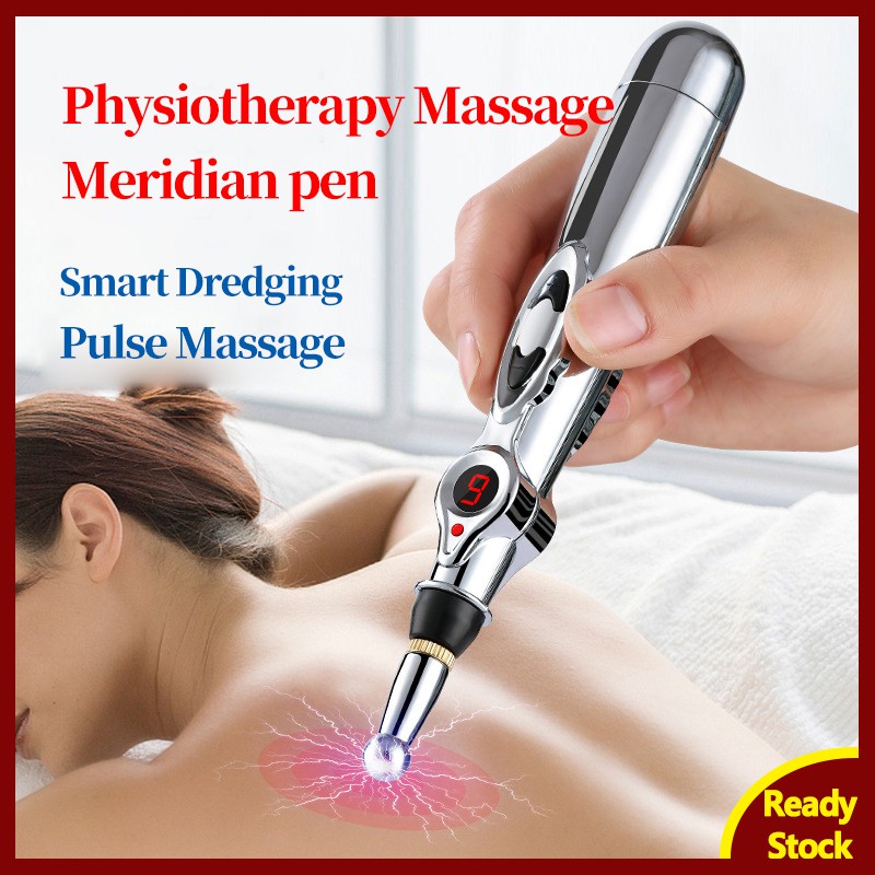 ✨3 In 1 Meridian Electric Massage Pen Acupuncture Electronic Meridians Laser Therapy Muscle Circulation Pain Relief