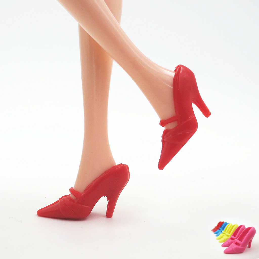 Barbie Doll Shoes Pointed Toe High Heels for 2830cm Doll Shopee