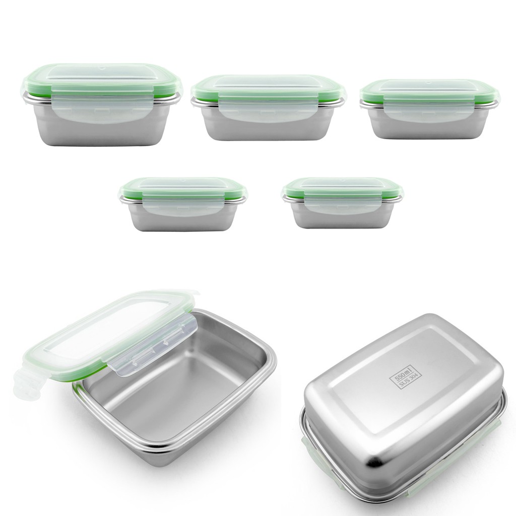 Stainless Steel Food Containers Food Preservation Lunch Box Leak Proof