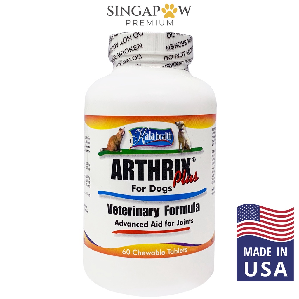 Kala Health Arthrix Plus 60 Tabs / Hip & Joint / Pet Supplement / MSM / Glucosamine / Vitamin C
