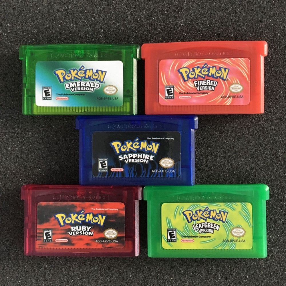 pokemon games for gameboy advance sp