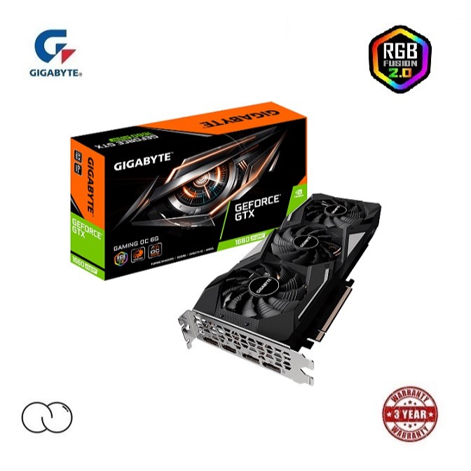 Gigabyte Nvidia Geforce Gtx 1660 Super Gaming Oc 6gb Gddr6 Gpu Rgb Fusion 2 0 Graphic Card Gv N166sgaming Oc 6gd Shopee Singapore