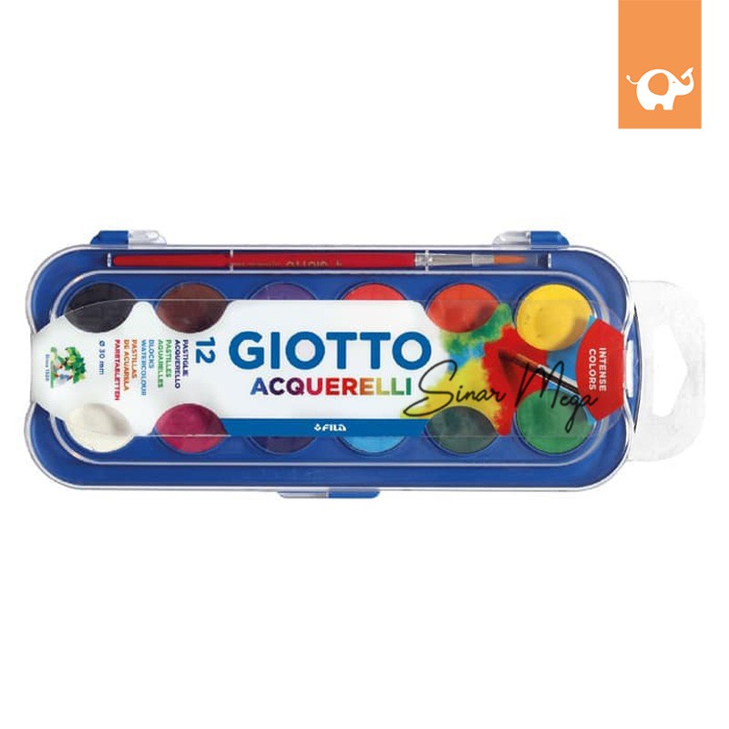  Giotto Acquerelli Mini  12 Color Water Color Cake Set 12 