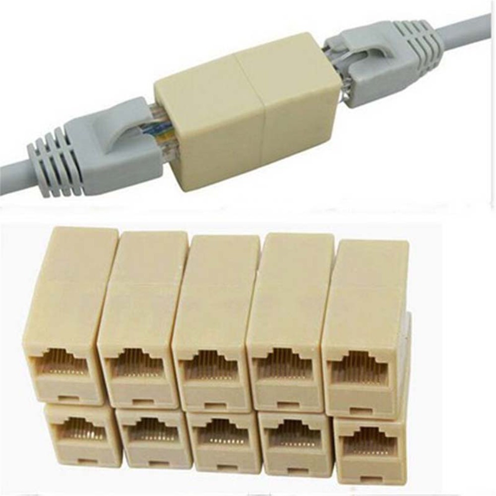 10PCS RJ45 Extender Joiner Connector Cable Coupler Adapter